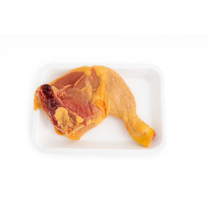 Muslos de pollo alimentados con maíz y sin antibióticos